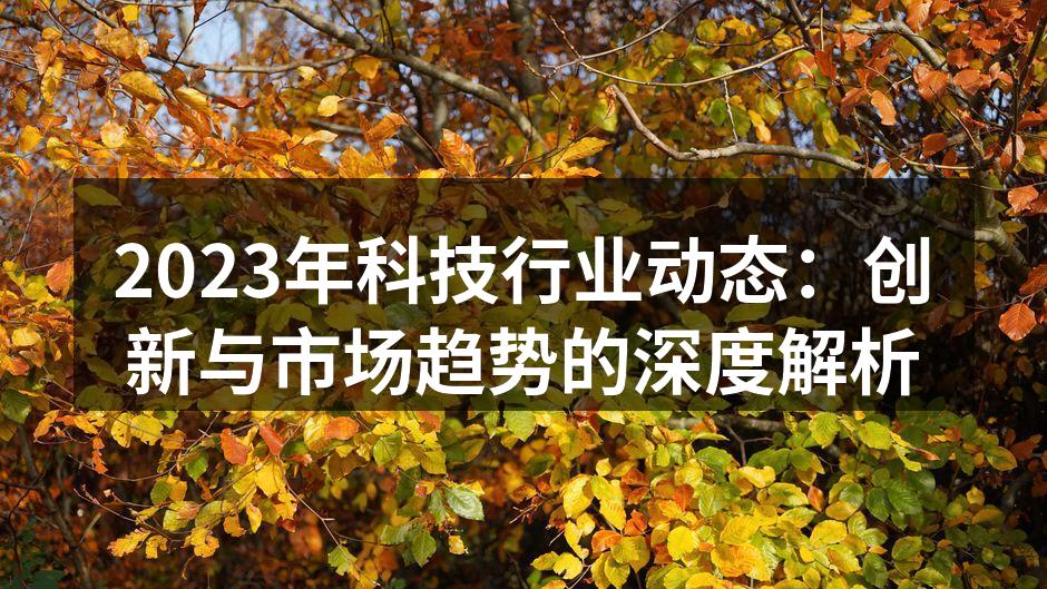 2023年科技行业动态：创新与市场趋势的深度解析